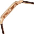 Emporio Armani Aurora Mother of Pearl White Dial Brown Leather Strap Watch For Women - AR11057